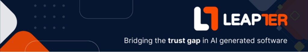Leapter Banner (Source: Linkedin) Devtool of the Week Developer Tools software AI trust secure coding blueprints smarter